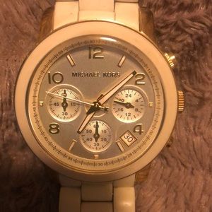 White Michael kors watch